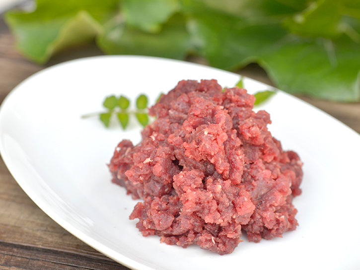 生の鹿ひき肉