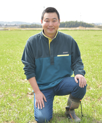 今度広げる圃場で田中さん