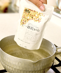 おかゆレトルトの温め方