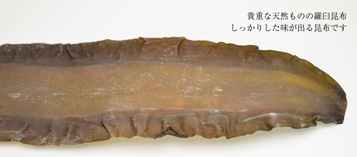 羅臼昆布を伸ばしたところ
